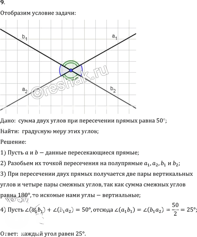 Иллюстрация к решению «Упр.2.9 ГДЗ Погорелов 7-9 класс (Геометрия)», 1