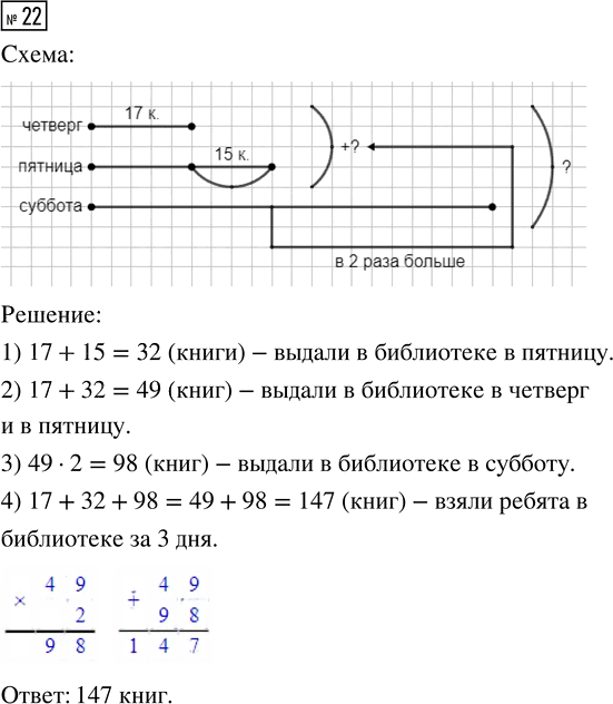 Иллюстрация к решению «Упр.22 Часть 1 ГДЗ Истомина 4 класс (Математика)», 1