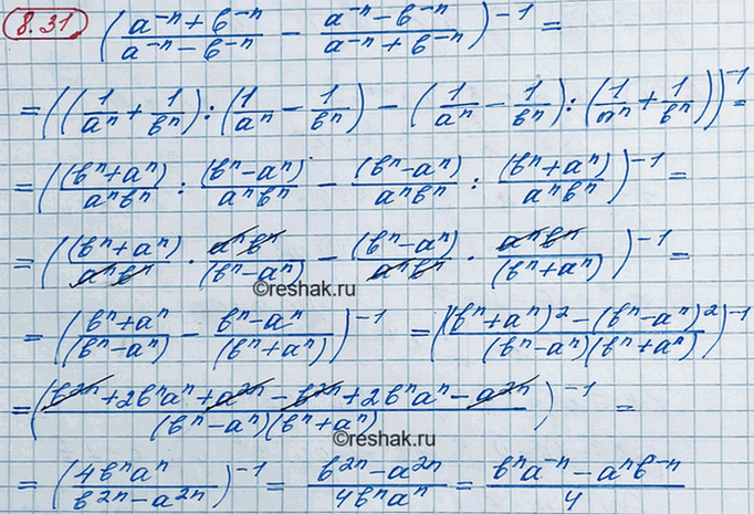 Иллюстрация к решению «Упр.8.31 ГДЗ Мордкович 8 класс (Алгебра)», 2