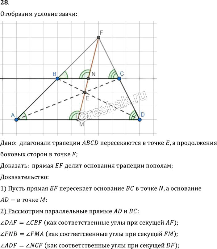 Иллюстрация к решению «Упр.11.28 ГДЗ Погорелов 7-9 класс (Геометрия)», 1