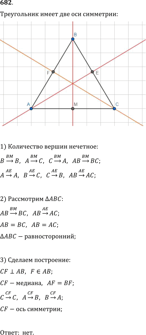 Иллюстрация к решению «Упр.682 ГДЗ Мерзляк Полонский 9 класс (Геометрия)», 1