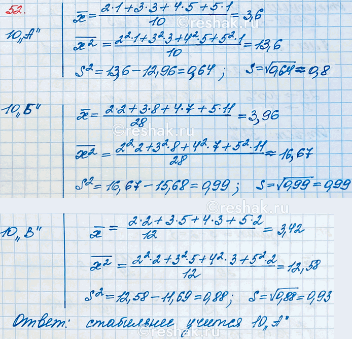 Иллюстрация к решению «Упр.52 ГДЗ Бунимович Булычев 10 класс (Алгебра)», 1