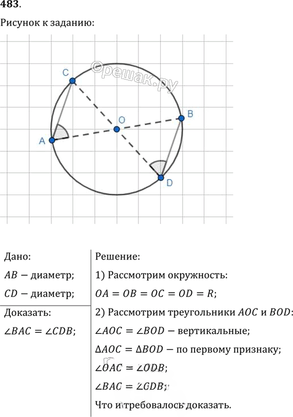 Иллюстрация к решению «Упр.483 ГДЗ Мерзляк Полонский 7 класс (Геометрия)», 1